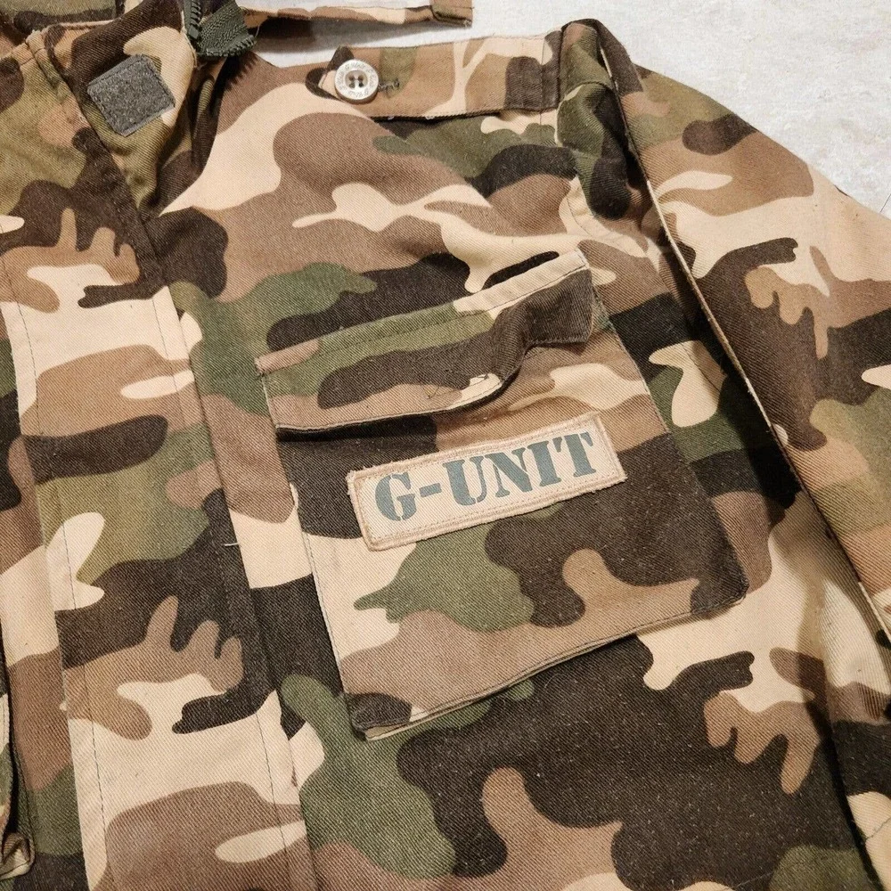 G-Unit Mens S Small Camo Camouflage Military Hip Hop Rap Streetwear Jacket‎